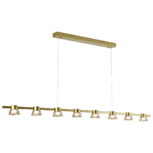 Rocket Iron & Glass Tri-Colour LED 8 Light Pendant
